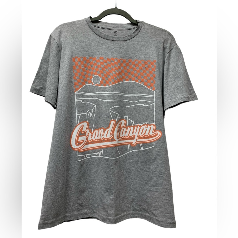 New! BP. short sleeve Grand Canyon t-shirt, cotton, gray, size men's small